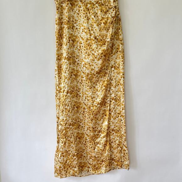 Reformation Womens Barrow Silk Maxi Dress Goldfinch Yellow Size 12 NWT - Picture 7 of 11